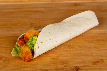 Tortilla with prawn