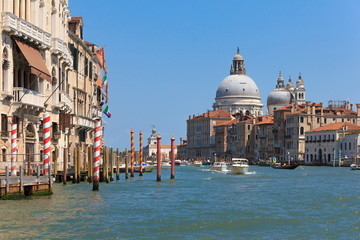 ITALY, VENICE: View on Grand Canal from water, 25 July 2018