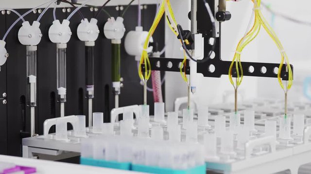 Automated laboratory in technically advanced the clinic is conducting a study aimed at combating diabetes, a deep analysis of the blood and the cells of the pancreas
