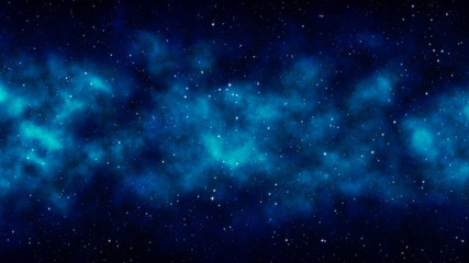 Night starry sky, blue space background with bright stars, nebula © valerybrozhinsky