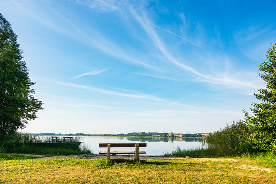 Landschaft mit See in Potzlow