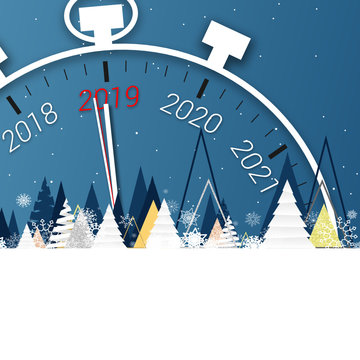 2019 - Bonne année - happy new year - clock - horloge - compte à rebours - countdown