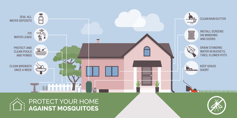 Mosquito bite prevention infographic