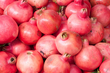 lot of pomegranates as bakcround
