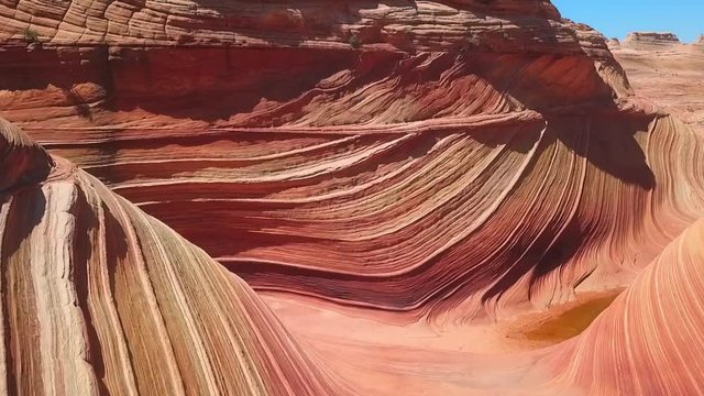 Pan: Waves Patterns on the Rocks in the Desert, The Wave, Arizona