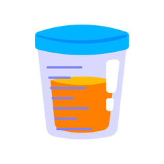 Analytical container icon isolated on white. Vector illustration
