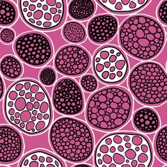 Pink structure of natural cells. Hand drawn pink, black and white abstract background.