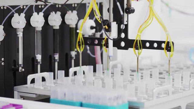 Automated laboratory in technically advanced the clinic is conducting a study aimed at combating diabetes, a deep analysis of the blood and the cells of the pancreas