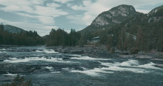 Hallingdalselva River In Norway