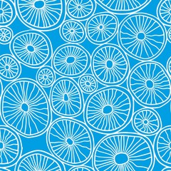 Blue organic rounds. Stylish structure of natural cells. Hand drawn abstract background.