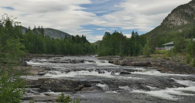 Hallingdalselva River In Norway