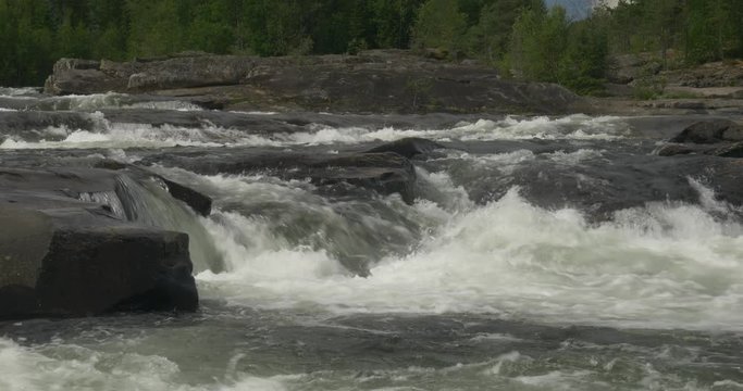 Hallingdalselva River In Norway