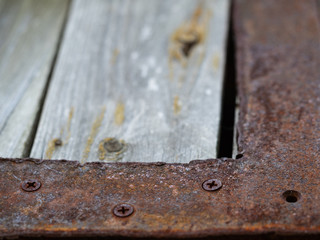 Old Vintage Rusty Iron and Wood with Texture and Pattern