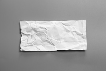 Blank portrait mock-up crumpled paper. brochure magazine isolated on Gray background, changeable...