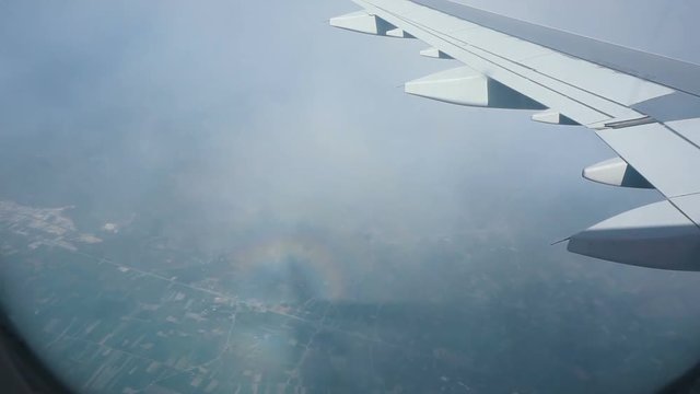 Airplane Window View