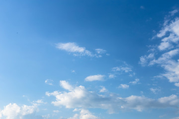 white clouds in the blue sky