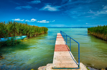 Lac Balaton avec jetée