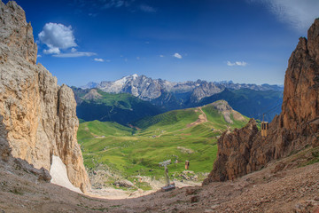Langkofelscharte Gröden, Dolomiten
