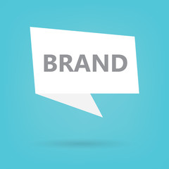 brand word on a speech bubble- vector illustration