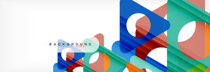 Abstract geometric background. Modern overlapping triangles. Unusual color shapes for your message. Business or tech presentation, app cover