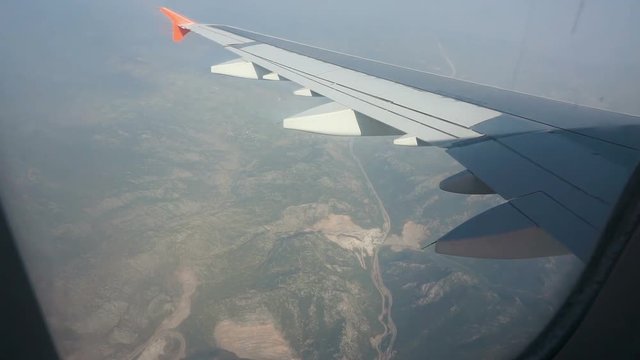 Airplane Window View