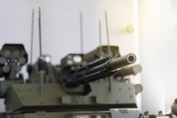 Russian new green full track air defense gun vehicle