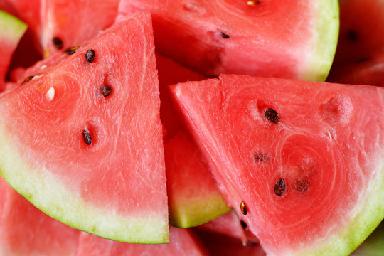 Watermelon slices close-up