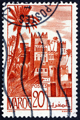 Postage stamp French Morocco 1947 Quarzazat District