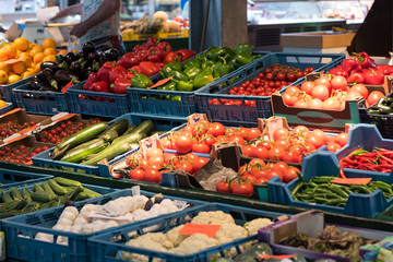 Fruits and vegetables at the market