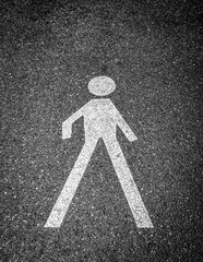 Painted pedestrian symbol