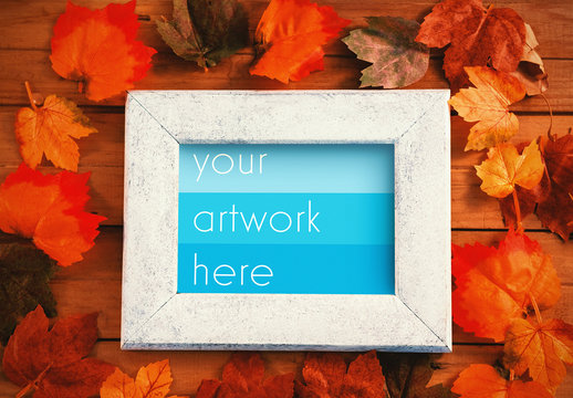 Autumn Themed Photo Frame Mockup