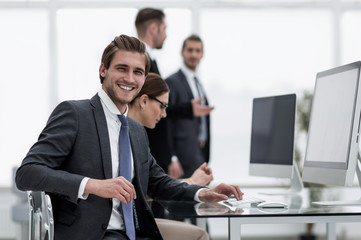 employees of the company work in the office