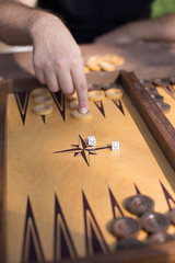 Playing backgammon