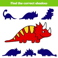 Matching children educational game. Match insects parts. Find missing puzzle. Activity for pre school years kids. Dinosaur