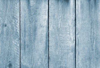 Naklejka premium Light blue wooden background. Planks background.