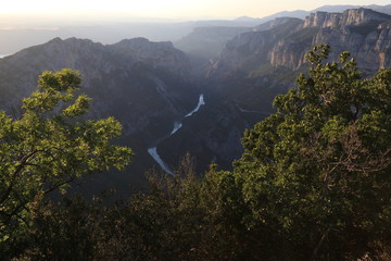 Verdon Gorges at sunset, Verdon Canyon, France