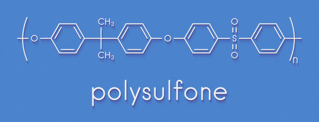 Polysulfone, basic chemical structure. Skeletal formula.