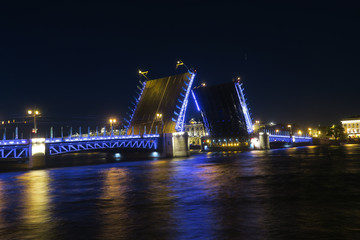 Fototapeta na wymiar Palace Bridge at Night