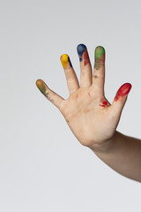 Kolorowa dłoń #2 - obrazy, fototapety, plakaty