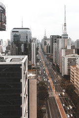 Fototapeta na wymiar Paulista Avenue High view