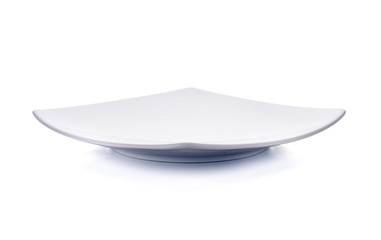 white plate on white background