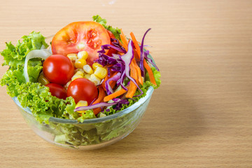 Fresh mixed vegetables salad.