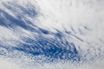 Blue sky and beautiful clouds, nature background