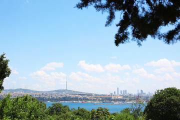 Picturesque view of beautiful city on shore