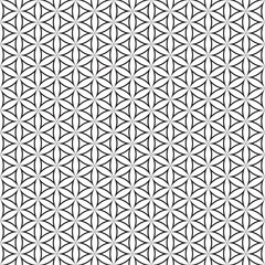 Seamless abstract geometric flower outline tracery pattern
