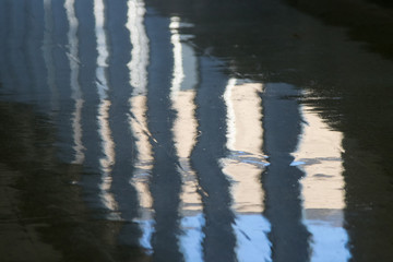 reflection, abstract, texture, ripple, waves, calm, surface, light, reflections