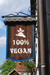 100% vegan - obrazy, fototapety, plakaty