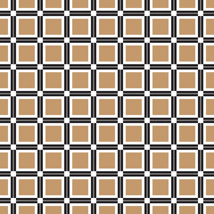 Seamless vintage geometric square rhombus pattern in black and gold