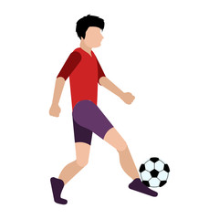 Isolated children playing soccer icon