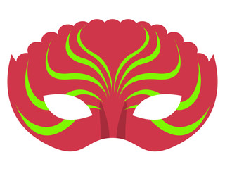 Isolated colored carnival mask